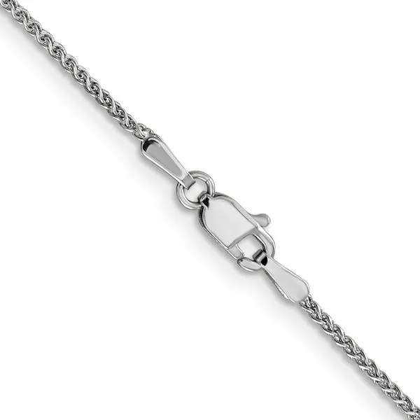 Leslie's 14K White Gold 1.2mm Solid D/C Spiga Chain Image 3 Spencer's Jewelers Athens, GA