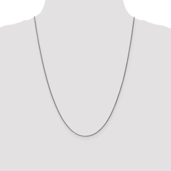 Leslie's 14K White Gold 1.2mm Solid D/C Spiga Chain Image 4 Spencer's Jewelers Athens, GA