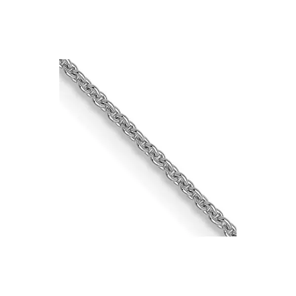 Leslie's 14K White Gold .9mm Round Cable Chain Diamond Design Jewelers Somerset, KY