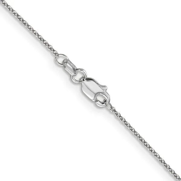Leslie's 14K White Gold .9mm Round Cable Chain Image 3 Diamond Design Jewelers Somerset, KY