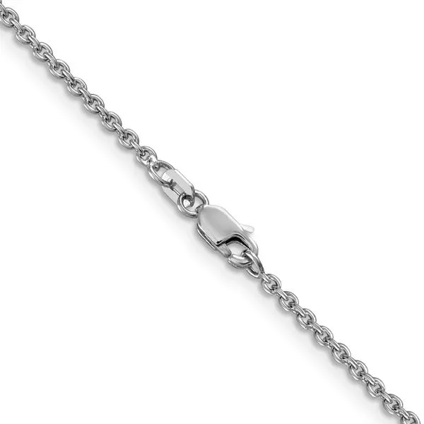 Leslie's 14K White Gold 1.8mm Round Cable Chain Image 3 Johnson Jewellers Lindsay, ON