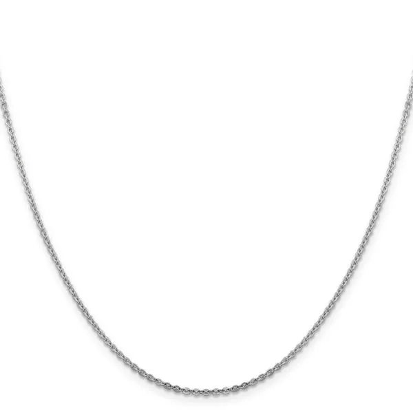 Leslie's 14K White Gold 1.95mm Flat Cable Chain Image 2 Atlanta West Jewelry Douglasville, GA