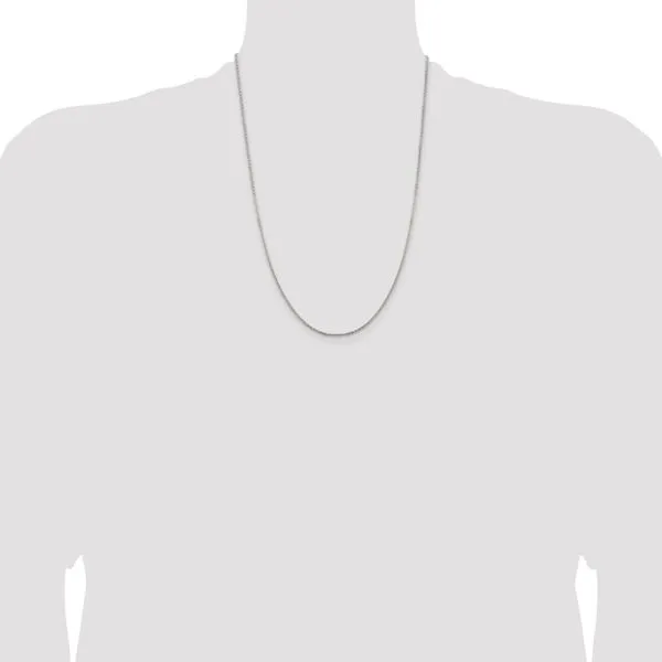 Leslie's 14K White Gold 1.95mm Flat Cable Chain Image 4 Atlanta West Jewelry Douglasville, GA