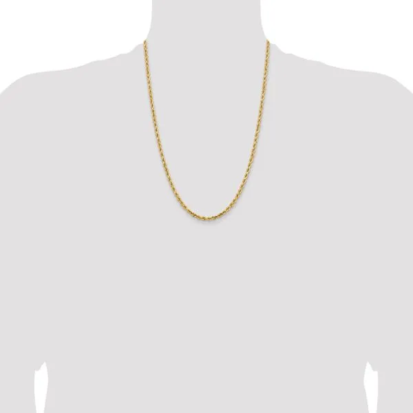 Leslie's 14K 3.75mm Diamond-Cut Rope Chain Image 4 Johnson Jewellers Lindsay, ON