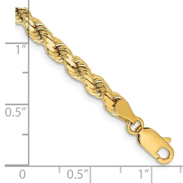 Leslie's 14K 4.25mm Diamond-Cut Rope Chain Image 2 Arlene's Fine Jewelry Vidalia, GA