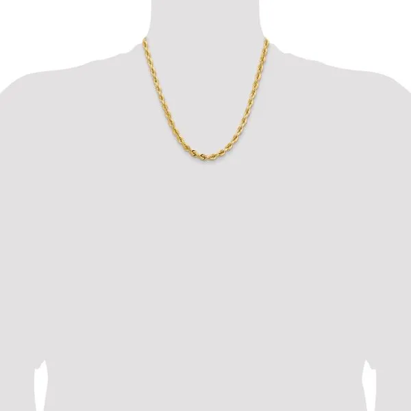 Leslie's 14K 5.5mm Diamond-Cut Rope Chain Image 4 Johnson Jewellers Lindsay, ON
