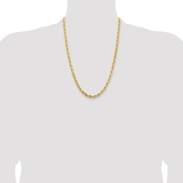 Leslie's 14K 5.5mm Diamond-Cut Rope Chain Image 4 Johnson Jewellers Lindsay, ON