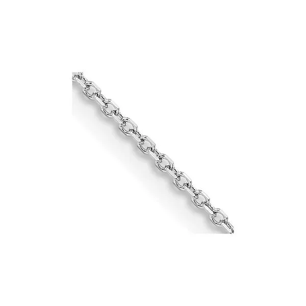 Leslie's 14K White Gold 1.05mm D/C Rolo Chain Johnson Jewellers Lindsay, ON