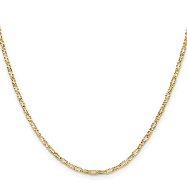 Leslie's 14k 2.2mm Semi-Solid Beveled D/C Paperclip Chain Image 2 Diamond Design Jewelers Somerset, KY