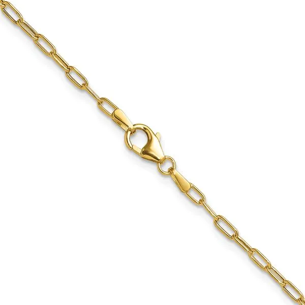 Leslie's 14k 2.2mm Semi-Solid Beveled D/C Paperclip Chain Image 3 Diamond Design Jewelers Somerset, KY