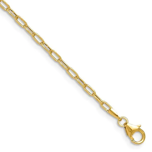 Leslie's 14k 2.2mm Semi-Solid Beveled D/C Paperclip Chain Atlanta West Jewelry Douglasville, GA