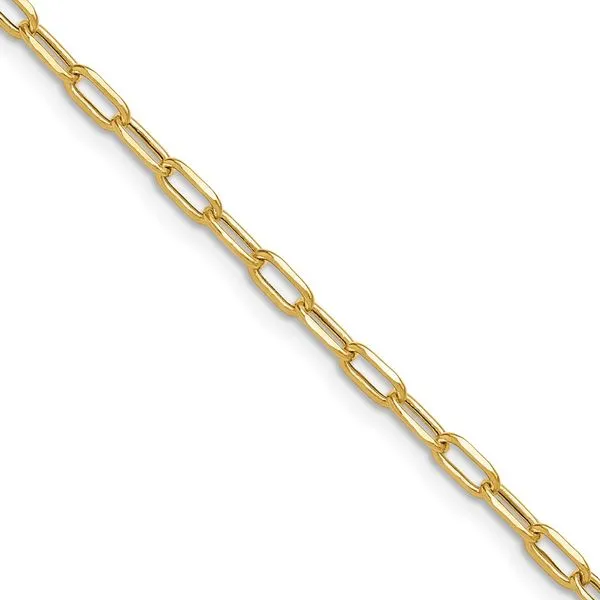 Leslie's 14k 3.0mm Semi-Solid Beveled D/C Paperclip Chain Johnson Jewellers Lindsay, ON
