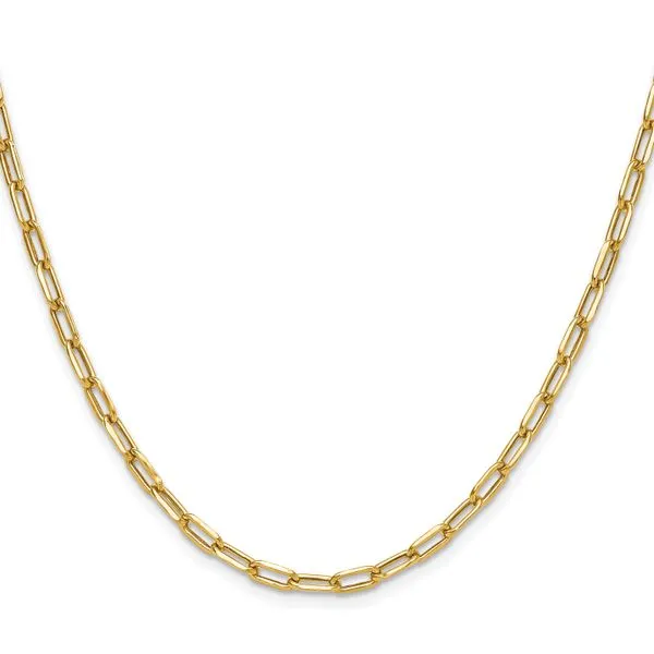 Leslie's 14k 3.7mm Semi-Solid Beveled D/C Paperclip Chain Image 2 Johnson Jewellers Lindsay, ON