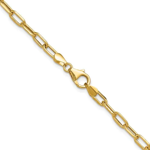 Leslie's 14k 3.7mm Semi-Solid Beveled D/C Paperclip Chain Image 3 Johnson Jewellers Lindsay, ON