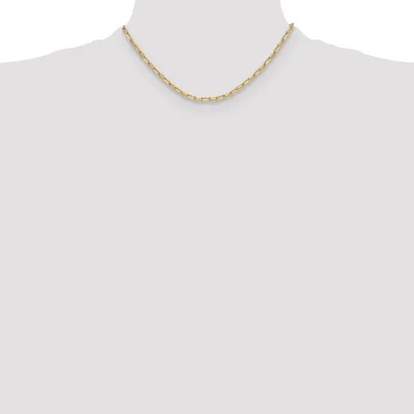 Leslie's 14k 3.7mm Semi-Solid Beveled D/C Paperclip Chain Image 4 Johnson Jewellers Lindsay, ON