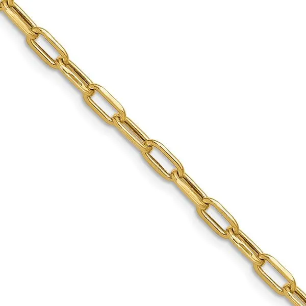 Leslie's 14k 3.7mm Semi-Solid Beveled D/C Paperclip Chain Diny's Jewelers Middleton, WI
