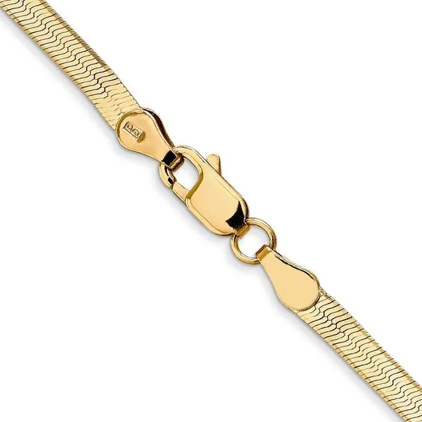 Leslie's 14k 3mm Silky Herringbone Chain Image 3 Fairfield Center Jewelers Fairfield, CT