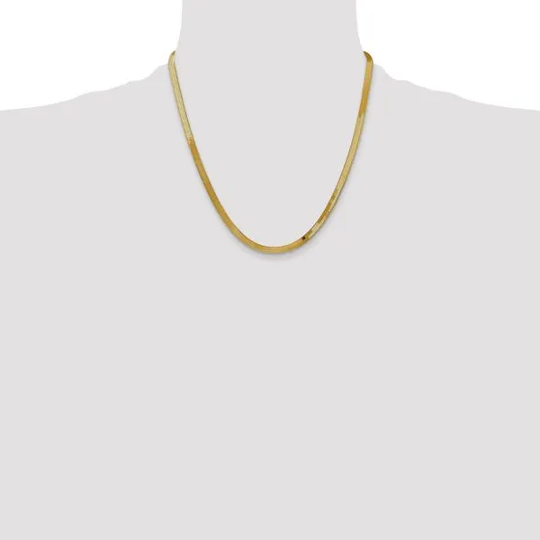 Leslie's 14k 4mm Silky Herringbone Chain Image 4 Johnson Jewellers Lindsay, ON