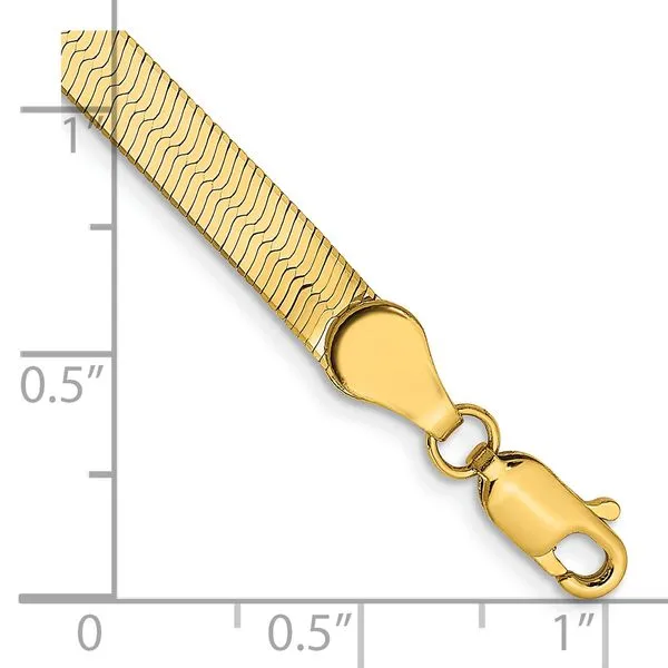 Leslie's 14k 4mm Silky Herringbone Chain Image 2 Diny's Jewelers Middleton, WI