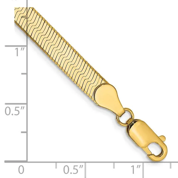 Leslie's 14k 5mm Silky Herringbone Chain Image 2 Diny's Jewelers Middleton, WI