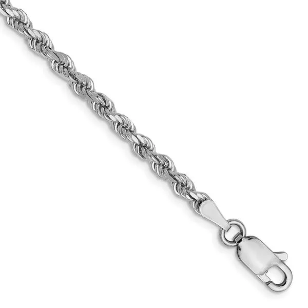 Leslie's 14K White Gold 2.75mm Diamond-Cut Rope Chain Johnson Jewellers Lindsay, ON