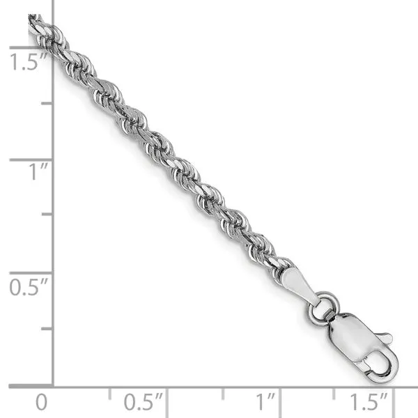 Leslie's 14K White Gold 2.75mm Diamond-Cut Rope Chain Image 2 Johnson Jewellers Lindsay, ON