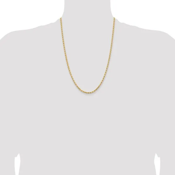 Leslie's 14K White Gold 3.25mm Diamond-Cut Rope Chain Image 4 Johnson Jewellers Lindsay, ON