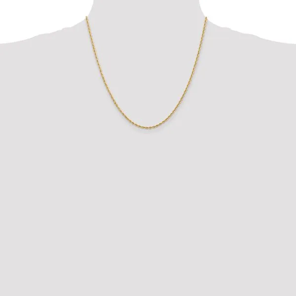 Leslie's 14k 2.00mm Diamond-Cut Lightweight Rope Chain Image 4 Albert's Jewelers Kingsland, GA