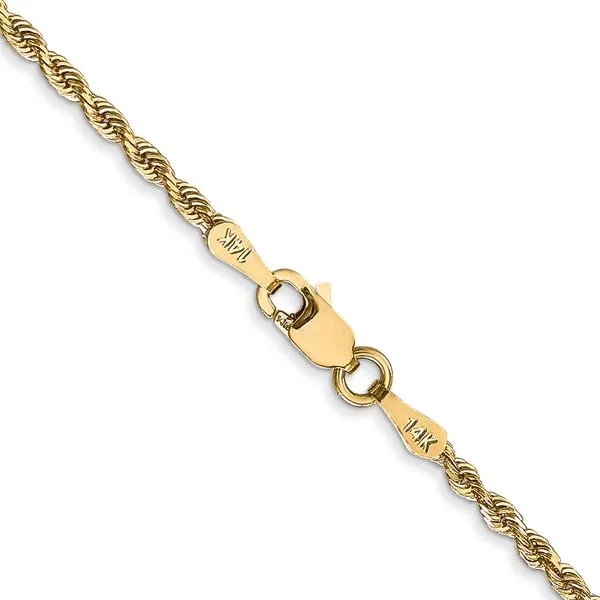 Leslie's 14k 2.00mm Diamond-Cut Lightweight Rope Chain Image 3 Johnson Jewellers Lindsay, ON