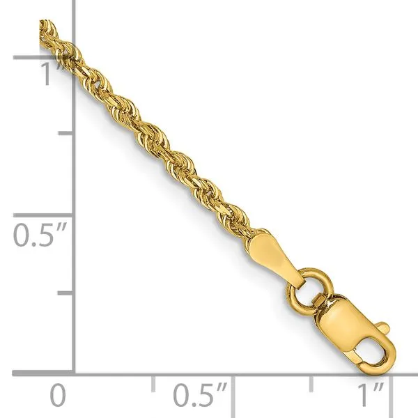 Leslie's 14k 2.00mm Diamond-Cut Lightweight Rope Chain Image 2 Diamond Design Jewelers Somerset, KY