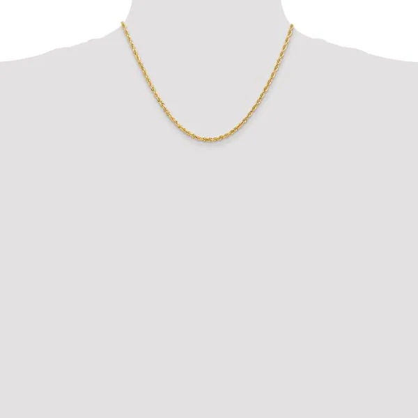 Leslie's 14k 3.0mm Diamond-Cut Lightweight Rope Chain Image 4 Diamond Design Jewelers Somerset, KY