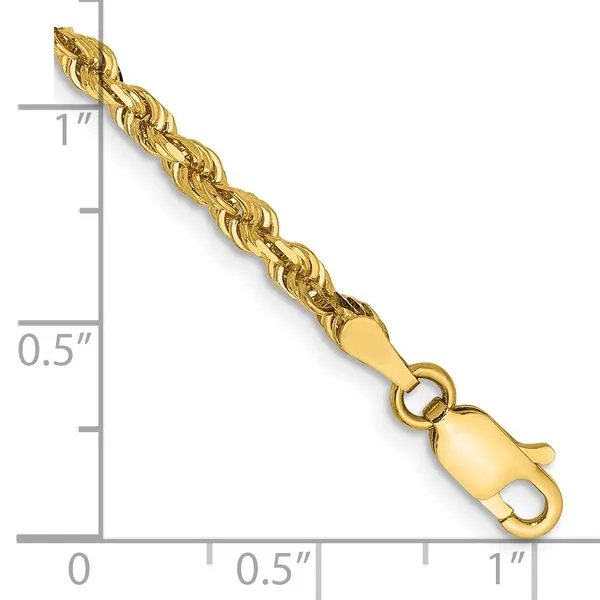 Leslie's 14k 3.0mm Diamond-Cut Lightweight Rope Chain Image 2 Diny's Jewelers Middleton, WI