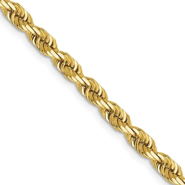 Leslie's 14k 4mm Diamond-Cut Lightweight Rope Chain Fairfield Center Jewelers Fairfield, CT