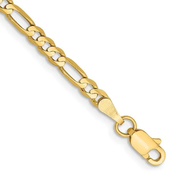 Leslie's 14k 3mm Concave Open Figaro Chain Diamond Design Jewelers Somerset, KY