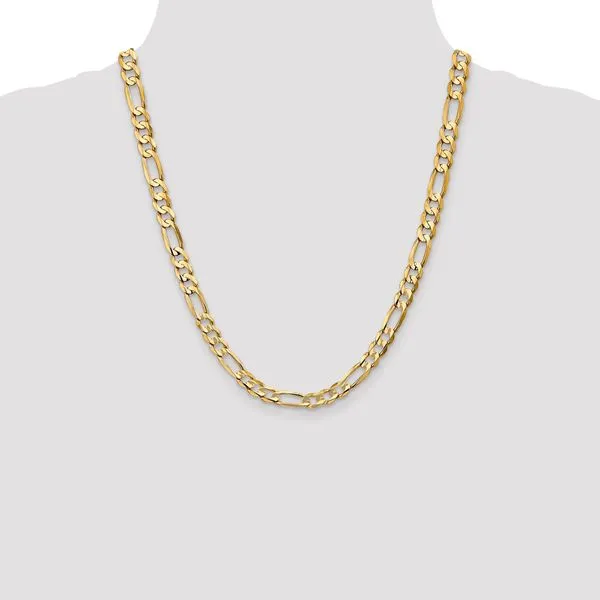 Leslie's 14k 6.75mm Concave Open Figaro Chain Image 4 Johnson Jewellers Lindsay, ON