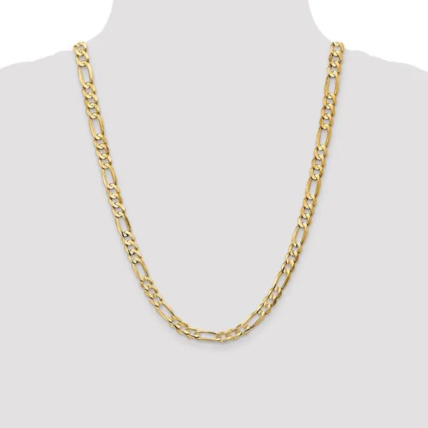 Leslie's 14k 6.75mm Concave Open Figaro Chain Image 4 Spencer's Jewelers Athens, GA