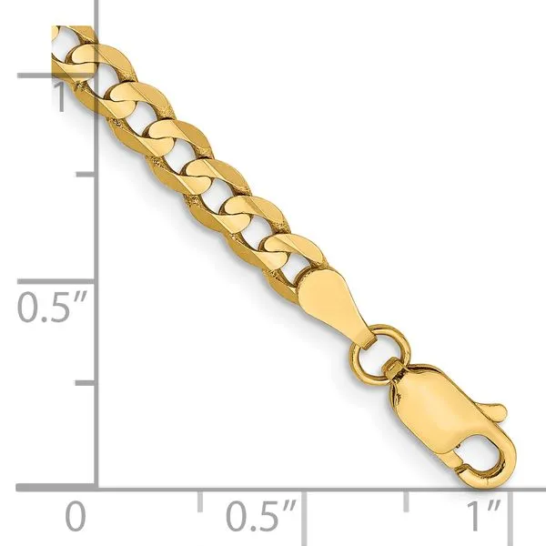 Leslie's 14k 3.8mm Open Concave Curb Chain Image 2 G.G. Gems, Inc. Scottsdale, AZ