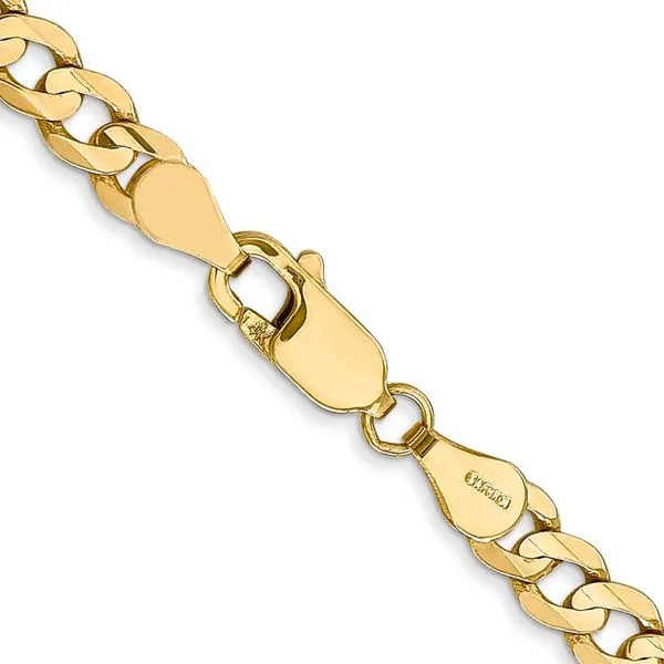 Leslie's 14k 4.5mm Open Concave Curb Chain Image 3 Diny's Jewelers Middleton, WI