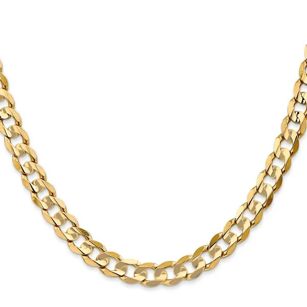 Leslie's 14k 6.75mm Open Concave Curb Chain Image 2 G.G. Gems, Inc. Scottsdale, AZ