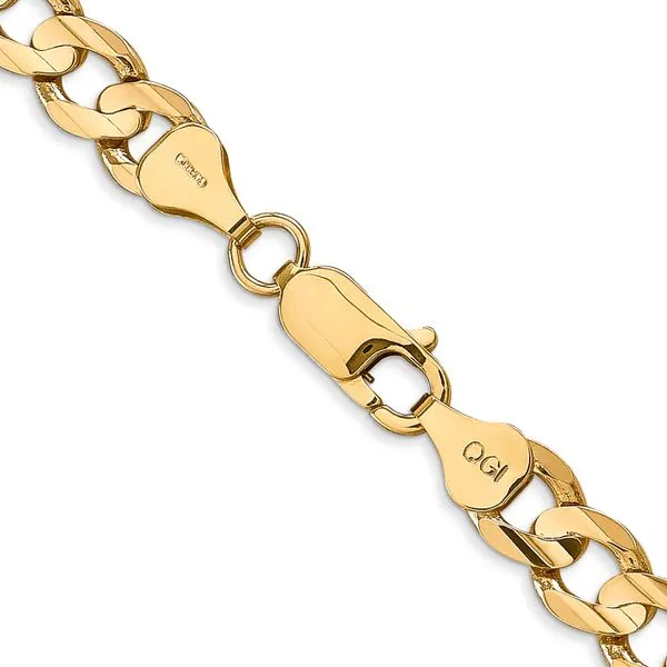 Leslie's 14k 6.75mm Open Concave Curb Chain Image 3 G.G. Gems, Inc. Scottsdale, AZ