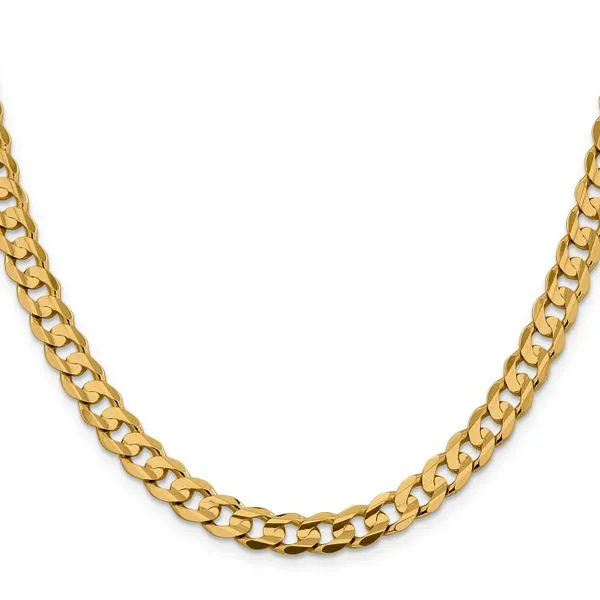 Leslie's 14k 7.5mm Open Concave Curb Chain Image 2 G.G. Gems, Inc. Scottsdale, AZ