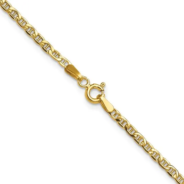 Leslie's 14k 2.4mm Semi-Solid Anchor Chain Image 3 S&E Jewelers Depew, NY