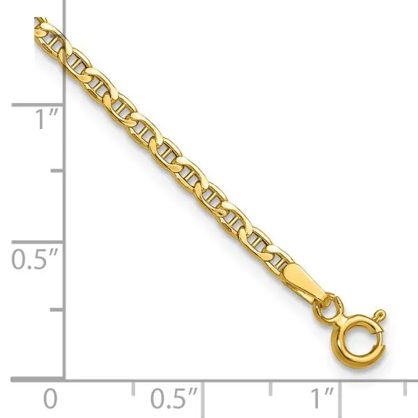 Leslie's 14k 2.4mm Semi-Solid Anchor Chain Image 3 Diny's Jewelers Middleton, WI