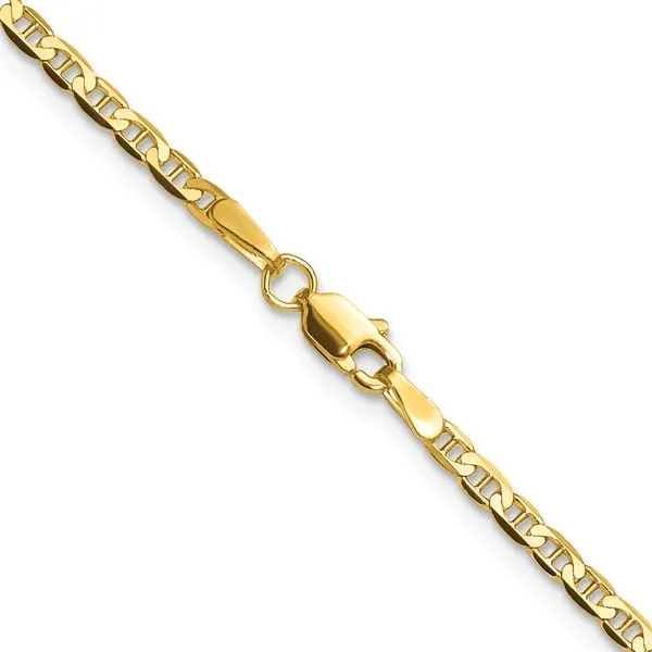 Leslie's 14k 2.4mm Concave Anchor Chain Image 3 Johnson Jewellers Lindsay, ON