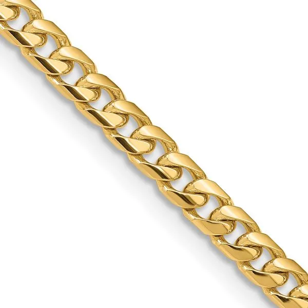 Leslie's 14k 6.25mm Solid Miami Cuban Chain Diamond Design Jewelers Somerset, KY