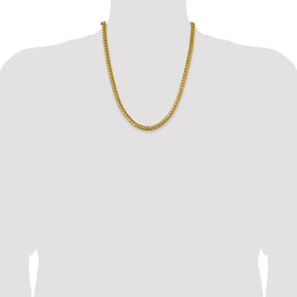 Leslie's 14k 6.25mm Solid Miami Cuban Chain Image 4 Gaines Jewelry FLINT, MI