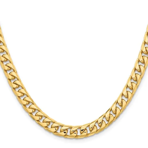 Leslie's 14k 6.75mm Solid Miami Cuban Chain Image 2 Arlene's Fine Jewelry Vidalia, GA