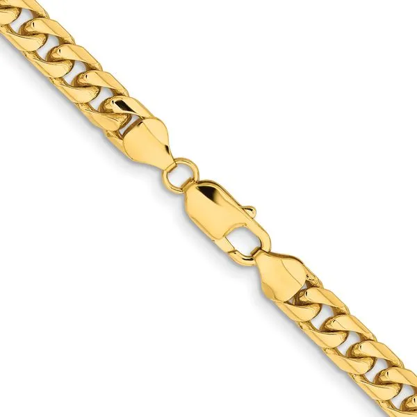 Leslie's 14k 6.75mm Solid Miami Cuban Chain Image 3 Arlene's Fine Jewelry Vidalia, GA