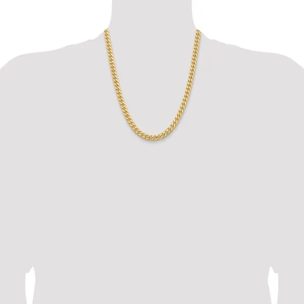 Leslie's 14k 6.75mm Solid Miami Cuban Chain Image 4 Atlanta West Jewelry Douglasville, GA