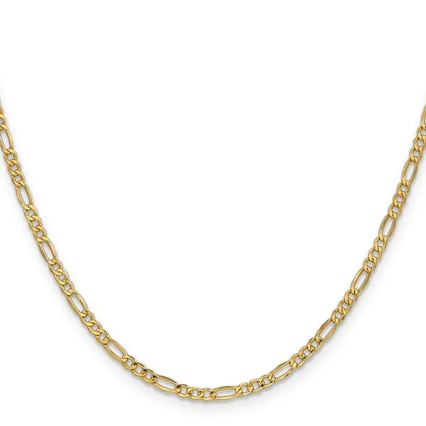 Leslie's 14k 2.5mm Semi-Solid Figaro Chain Image 2 Arlene's Fine Jewelry Vidalia, GA